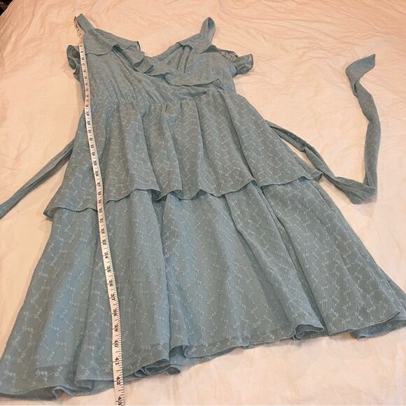 Gal Meets Glam Helena Dress In Sea Breeze Blue Color Size 16 - Picture 11 of 13